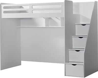 Produktbild von Hochbett-Set Smarti 3-teilig ohne Schrank - Weiß