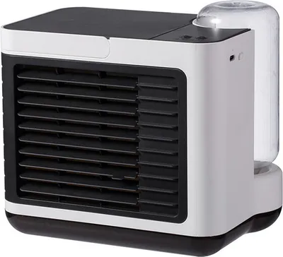 Obrázek produktu pro Přenosná klimatizace s negativním iontovým ventilátorem Mini Room Evaporative Air Cooler s časovačem pro domácnost Ložnice Kancelář - bílá
