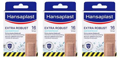 Produktbild von Hansaplast Pflaster Extra Robust Waterproof Pflaster 16 Stück 3er Pack