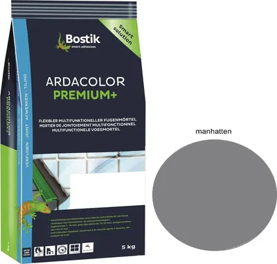Produktbild von Bostik Ardacolor Premium Fuge plus 5Kg manhatten Fliesen Naturstein Fugenmörtel