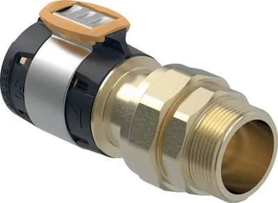 Produktbild von Geberit FlowFit Übergangsverschraubung mit AG SiBr d63-R2 1/2