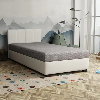 Obrázok produktu pre Jednolôžková posteľ 100x195 NAYLA 1 - šedá / krémová
