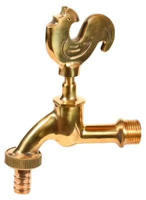 Produktbild von VARIOSAN Auslaufventil "Gockel" 11251, 1/2", Messing-poliert, langer Wandabstand