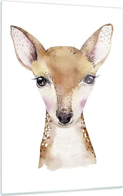 Produktbild von Bilder auf glas - Einteilig - Damhirschkuh Grafiken Kinder - 50x70cm - Glasbilder - Wandbilder - Bilder - Wanddekoration aus Glas - Glas Bilder - Wandbild auf Glas - GPA50x70-4449