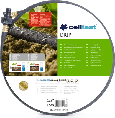 Image de Cellfast 19-002 tuyau de jardin 7,5 m abover/below from the ground black