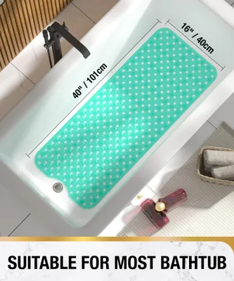 Imagen del producto de Alfombrilla antideslizante para baño, 101 x 40 cm, resistente al agua