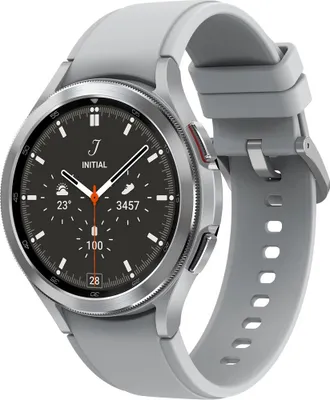 Produktbild von Samsung Galaxy Watch4 Classic 3,56 cm (1,4") OLED 46 mm Digitální dotykový displej 450 x 450 pixelů stříbrný