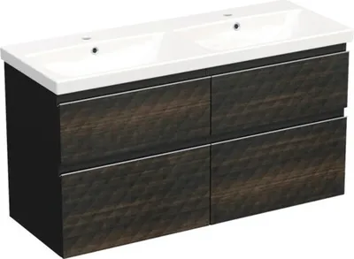 Obrázek produktu pro Koupelnová skříňka s umyvadlem Jungborn TRENTA 120 cm hnědá