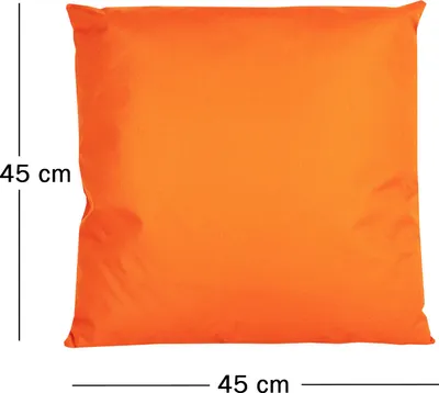 Produktbild von JACK 1x 45x45cm Outdoor Lounge Kissen Dekokissen inkl. Füllung Wasserabweisend Sitzkissen Garten Stuhl Lotus Effekt, Farbe:Orange