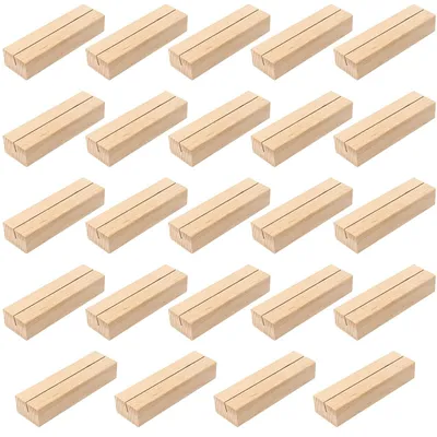Zdjęcie produktu dla 24 drewniane podstawki na karty – wymiary 10 x 3 cm, idealne do prezentacji na stole i na wydarzeniach