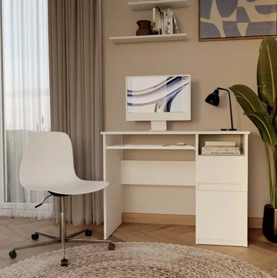 Image de Bureau pratique Porto avec tiroir, armoire et tiroir pour clavier