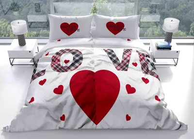 Obrázok produktu pre Súprava obliečok 135x200 cm, 4-dielna, mikrovlákno, červená, pre páry