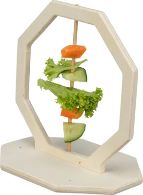 Obrázok produktu pre Trixie Futter-Ring, Holz, 17 × 12 × 17 cm