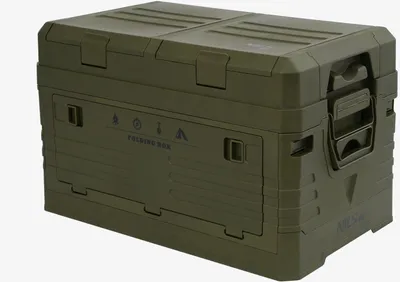 Image de Coffre de camping pliable avec couvercle, vert, 50 L