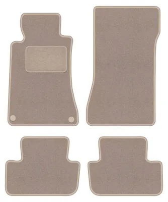 Image de Tapis de sol en moquette pour Mercedes CLK W209 1997-2009 (coupé) – jeu 4 pièces, beiges, sur mesure – Wielganizator LUX