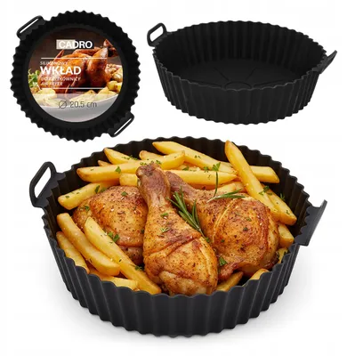 Zdjęcie produktu dla Wkład silikonowy do frytkownicy beztłuszczowej foremka do airfryer 20,5 cm