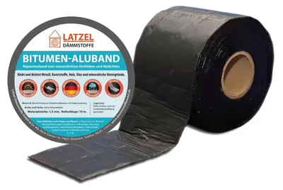 Immagine prodotto di Nastro bituminoso in alluminio nero, 200 mm x 10 m, per sigillature