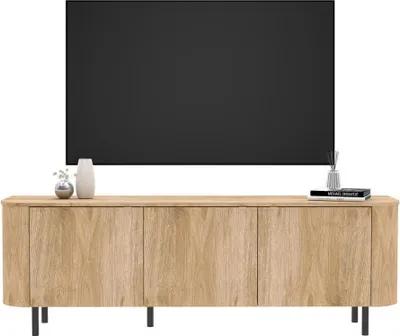 Immagine prodotto di Calicosy - Mobile TV 3 porte bordi arrotondati effetto rovere L 180,2 cm - LUCIA