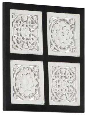 Obrázok produktu pre vidaXL Umelá dekorácia Čierna a biela 40 x 40 x 1,5 cm