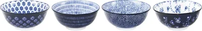 Zdjęcie produktu dla Zestaw 4 miseczek Ibili Armonia, porcelana, 15x7 cm, 0.61 l, niebieski