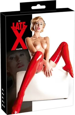 Produktbild von Latex Strümpfe rot S/M