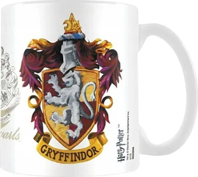 Produktbild von Harry Potter - Kaffeebecher, Gryffindor PM1808 (Einheitsgröße) (Weiß/Burgunderrot/Gold)