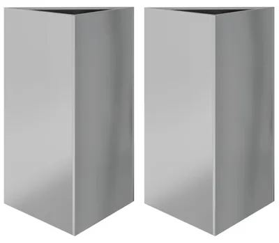 Zdjęcie produktu dla vidaXL Sadzarka 2 szt. Trójkątna 50x43x75 cm Stal ocynkowana