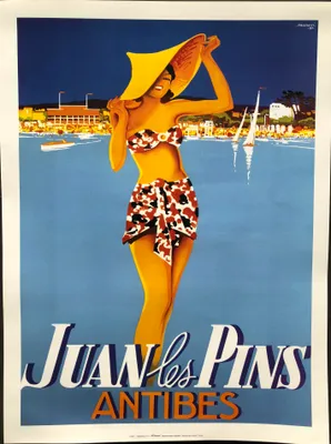 Zdjęcie produktu dla Juan les Pins – ANTIBES / FALCUCCI 1937 – plakat 30 x 40 cm
