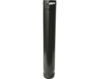Produktbild von Pellet Fix-Rohr Ø80 mm schwarz matt 1m