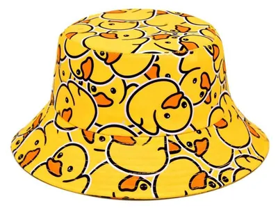Immagine prodotto di Cappello estivo Fischerhut, cappello da pesca, cappello a secchiello, giallo, taglia 56-58 cm, poliestere, pieghevole, ideale per attività all'aperto, carnevale, feste