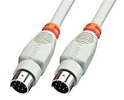 Obrázek produktu pro Lindy 8 Pin Mini DIN Cable 2 m, Šedá, 2 m, Samec/samec, 8p Mini DIN