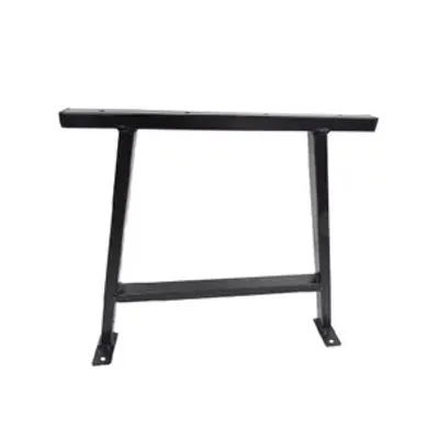 Obrázok produktu pre Nohy lavičky 2 ks 40x40cm behúne lavičky čierne práškové lakovanie rám lavičky oceľové behúne záhradného nábytku