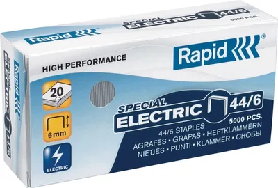 Zdjęcie produktu dla Rapid 44/6, 6 mm, 5000 zszywek, 44/6, Metal galwanizowany, Metaliczny, 30 mm