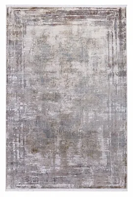 Productafbeelding van Arktis design vloerkleed, 240 x 170 cm, beige-grijs – modern, kortpolig met een zachte, zijdeachtige textuur, zacht en machinaal geweven, AI-gegenereerde afbeelding