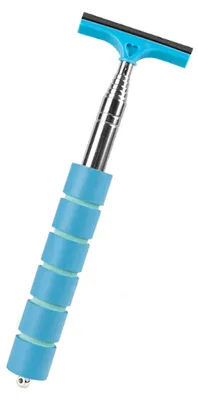 Image de Essuie-glace pour rétroviseur de voiture, grattoir extensible en acier inoxydable pour pare-brise, outil multifonctionnel de nettoyage et de désembuage des vitres, bleu