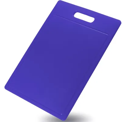 Obrázek produktu pro Krájecí prkénko s žlábkem pro odvod šťávy a s úchytkou, rozměry 35 x 25 x 1 cm, bez BPA, vhodné do kuchyně