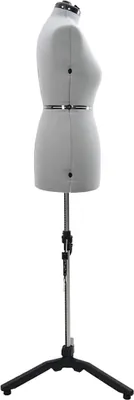 Produktbild von (Robust Möbel) Verstellbare Kleiderform für Damen Grau M Samt - CL151340 - Schneiderpuppen