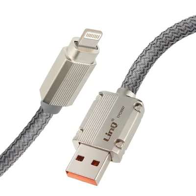 Immagine prodotto di LinQ, cavo USB 3A LinQ per iPhone Guaina rinforzata 1,2 m, grigio