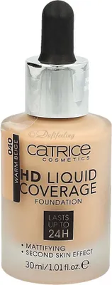 Obrázek produktu pro CATRICE HD Liquid Coverage, Lahvička s kapátkem, Tekutina, Univerzální, Zmatňující, Všechny odstíny pleti, Béžová