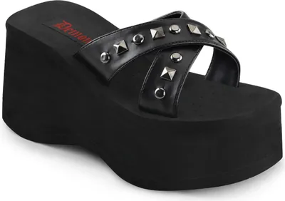 Zdjęcie produktu dla Wsuwane buty damskie FUNN-29 marki DemoniaCult, czarne, UE 38, USA 8