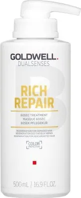 Produktbild von Goldwell Dualsenses Rich Repair 60sec Treatment maska pro suché a poškozené vlasy 500 ml