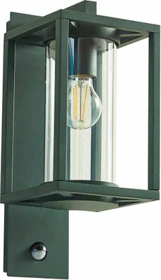 Produktbild von Lucande Außenwandlampe Ferda, Sensor Fassung unten, grün