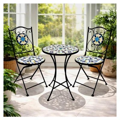 Produktbild von Mosaik Set 3-teilig für Sitzgarnitur im Garten