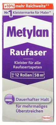 Produktbild von Metylan Raufaser, Kleister für Raufaser- und Raufaservliestapeten, 360 g