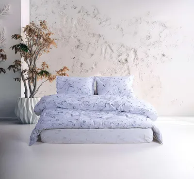 Immagine prodotto di Set di lenzuola Essentiel Maison, in cotone Ranforce (135x200 cm) - 100% cotone, colore blu, 1 federa
