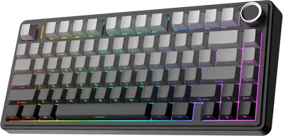 Immagine prodotto di Tastiera meccanica da gioco F75 Hot-Swap Gasket con imbottitura a cinque strati, Bluetooth/2,4G/Wireless/USB-C, RGB, compatta, batteria a lunga durata