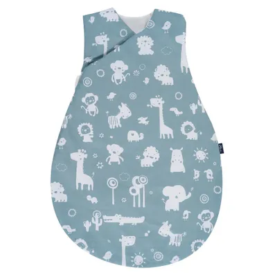 Produktbild von Alvi 470049111 Wickel-Mäxchen Schlafsack mit Strampelfreiheit, Babyschlafsack Universal Ganzjahresschlafsack Zootiere Gr. 100