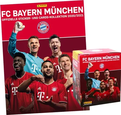Zdjęcie produktu dla Panini - FC Bayern München - Kolekcja naklejek i kart 2020/2021 - 1 display (36 torebek) + 1 album