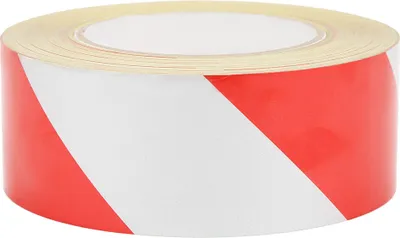 Obrázok produktu pre Červená biela bezpečnostná reflexná PVC páska Výstražná nálepka Označenie Lepiace pásky 50 mm x 46 m