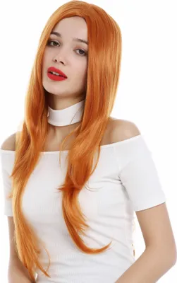 Produktbild von WIG ME UP Perücke sehr lang glatt gestuft Mittelscheitel Orange 3217-T2735